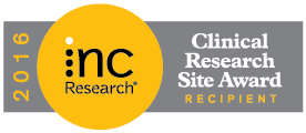 2016 Clinical Research Site Award badge