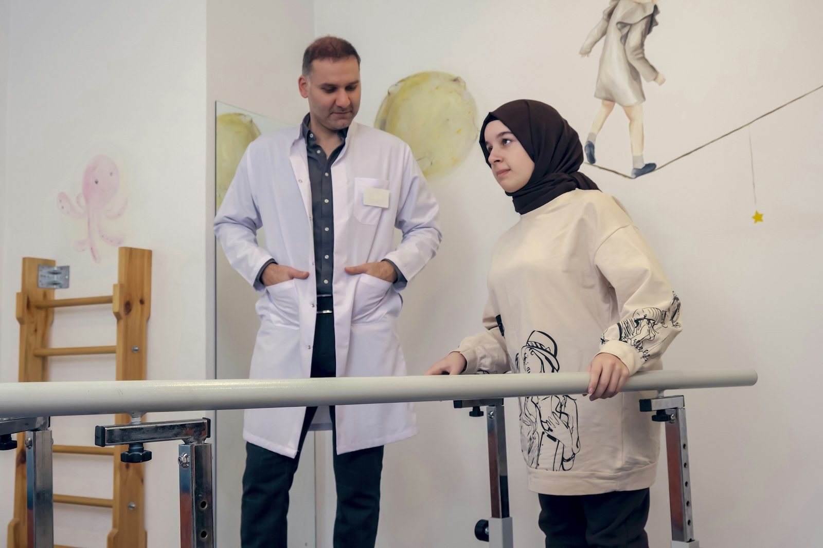 Rehabilitation with a walking aid