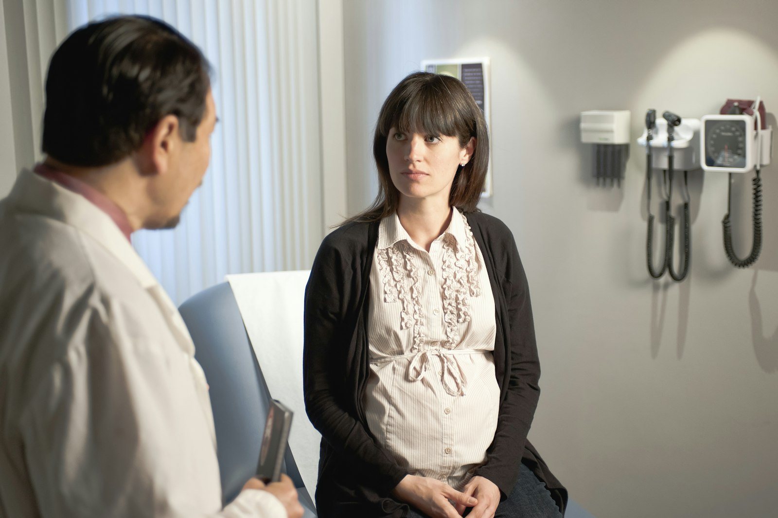 A prenatal appointment with a clinician
