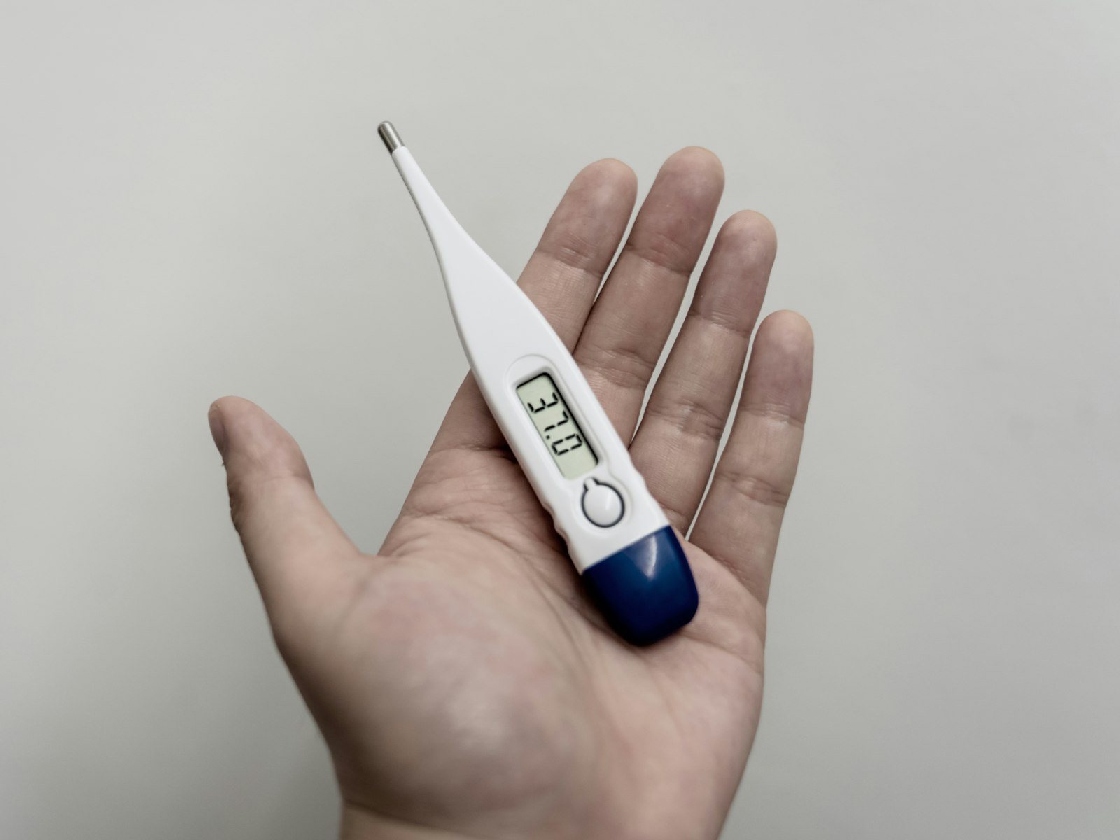 A thermometer showing a high reading