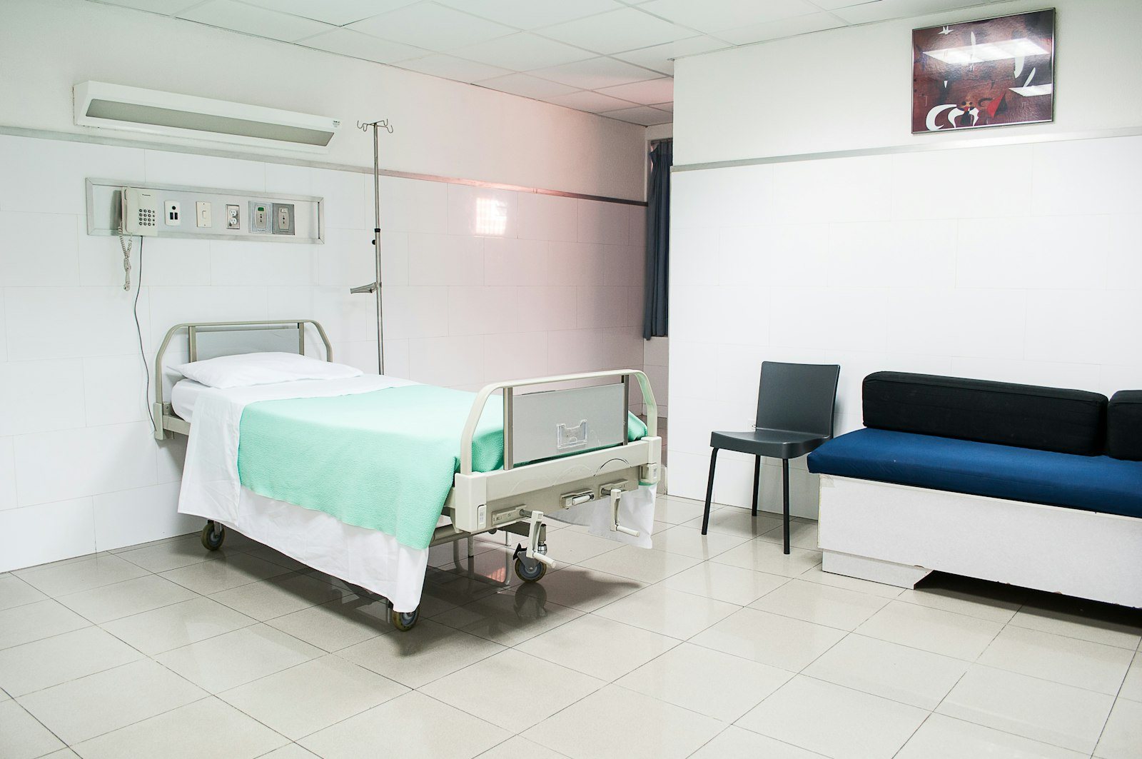 A modern hospital room