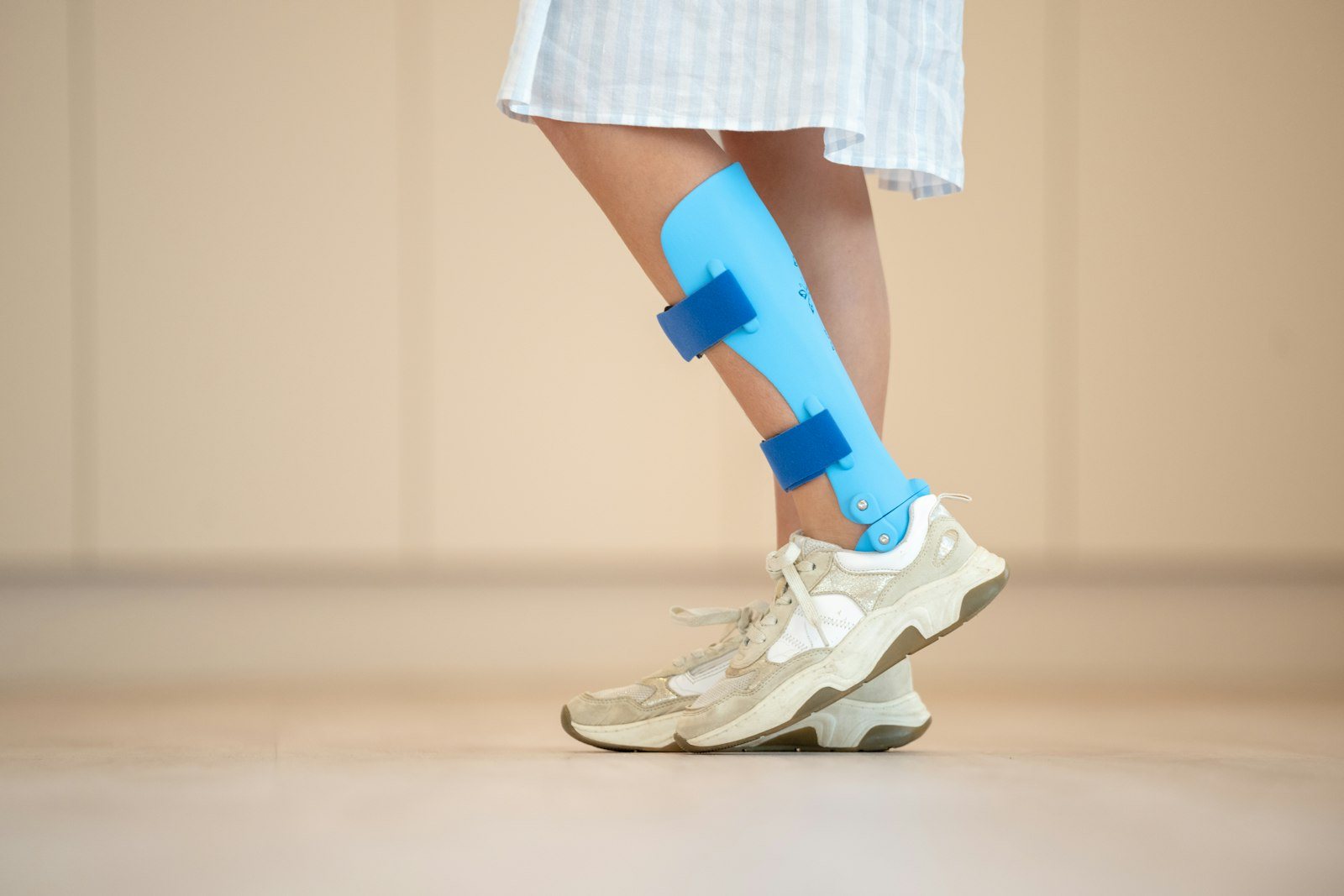 An orthopaedic walking boot used to take pressure off a foot